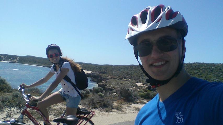 Backpacker Trip mit Fahrrad