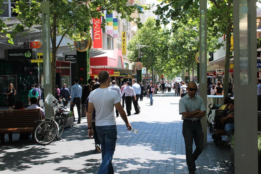 Perth in Australien - Fußgängerzone
