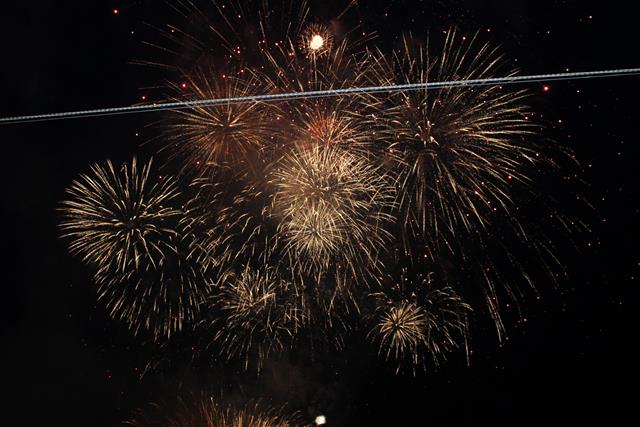Hier siehst du das Silvester Feuerwerks Finale