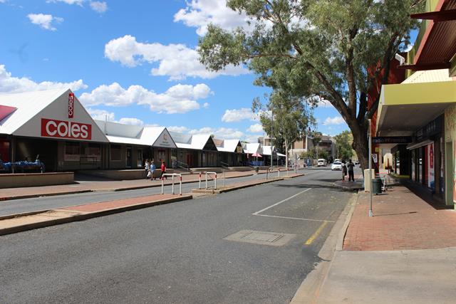 Leere Straßen in Alice Springs