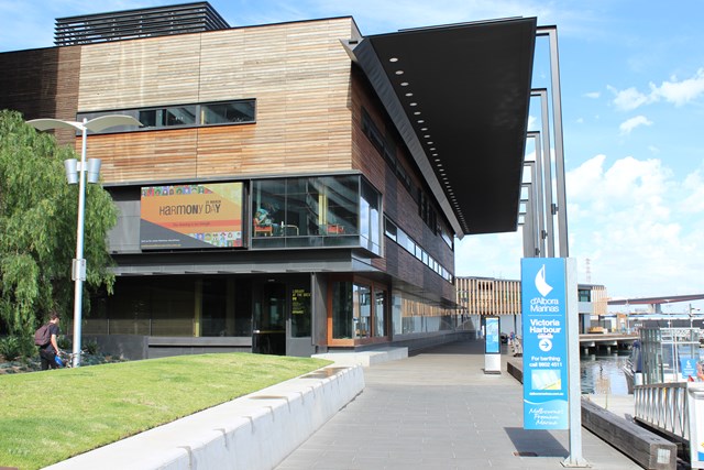 Hafen Melbourne Australien Bibliothek