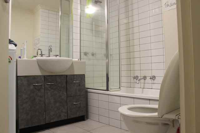 Badezimmer im Hostel